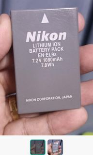 Nikon EN EL9a EN-EL9a battery 1080maH for d40x d5000 d3000 d40 d60 Original  🇨🇿