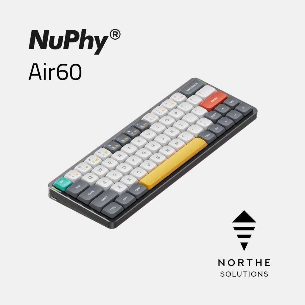 Nuphy Air60 Brown Switch Mechanical Keyboard, Computers & Tech, Parts