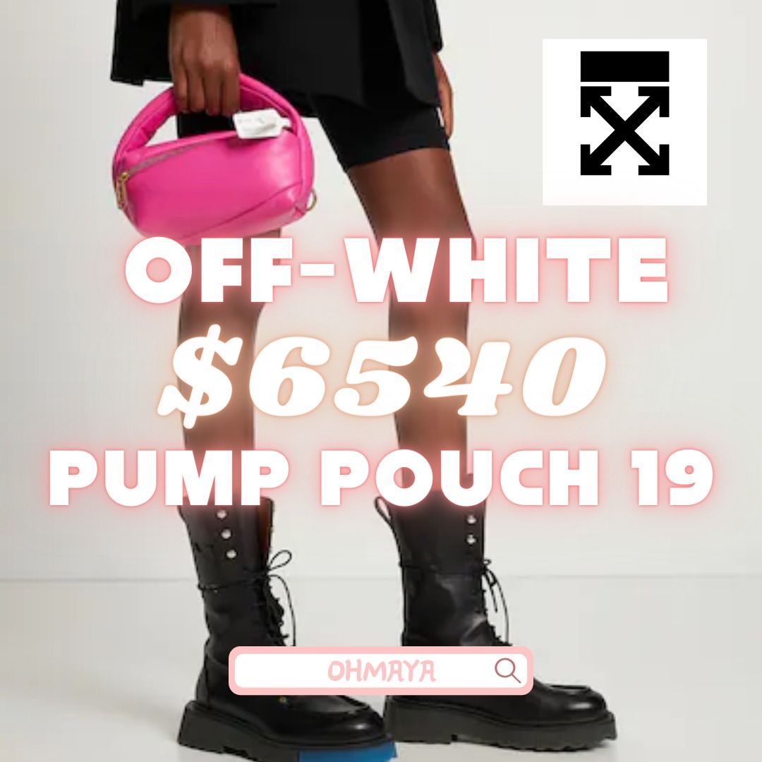 Off-white Pump Pouch 19 Leather Top Handle Bag In White