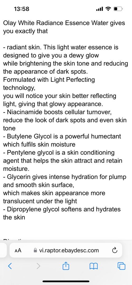 Olay Luminous Light Perfecting Essence Water 150ml, Beauty & Personal