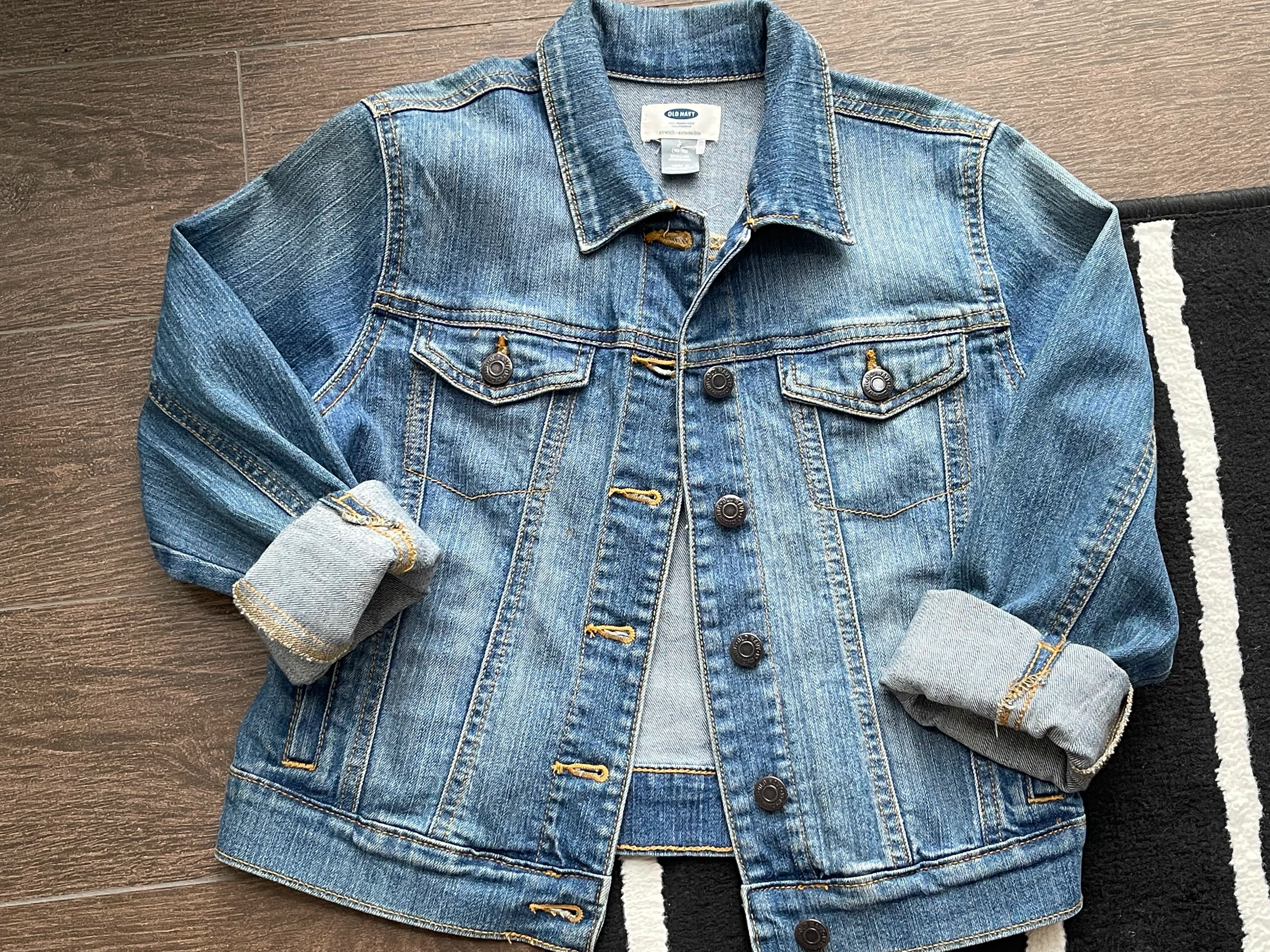 OLD NAVY Denim Jacket KIDS 10 12 Yrs Old Fits XS UK6 ladies