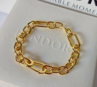 Pandora new Gold me link bracelet in gold tone