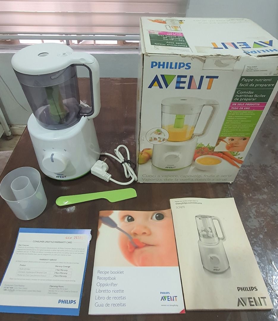 Philips avent 2 in 1 baby food maker manual sales