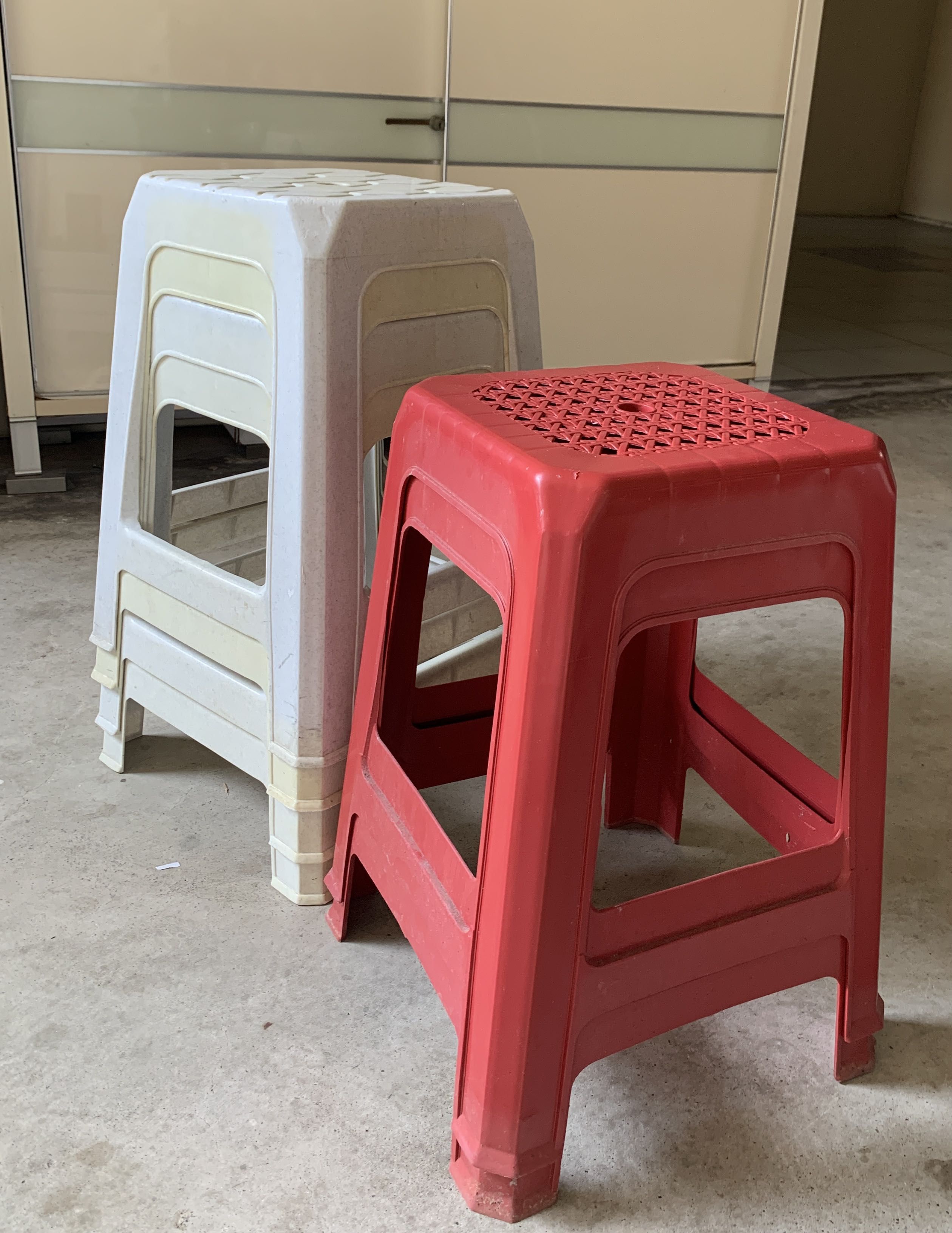 Stackable shop plastic stools