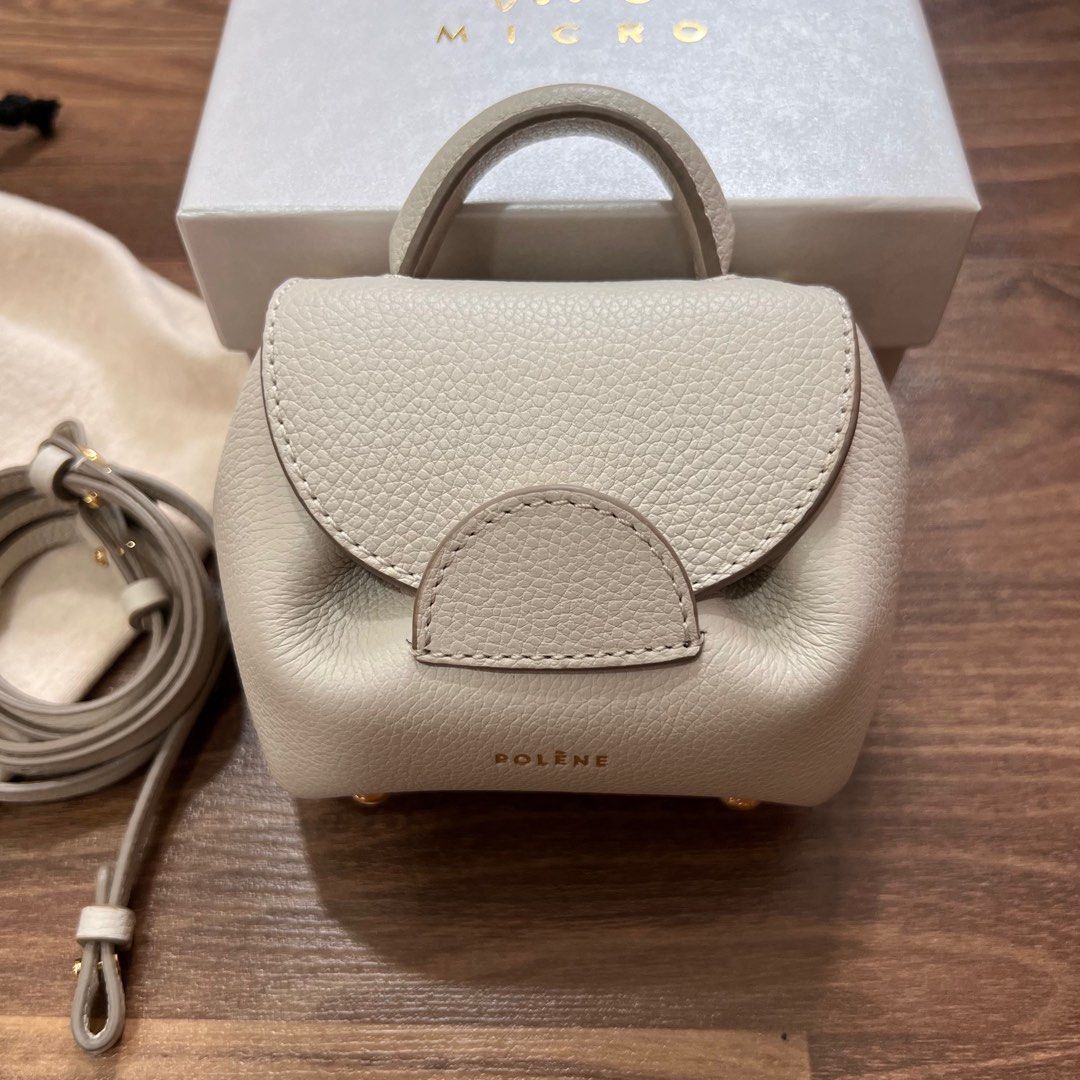 Polene Number One Micro Bag- Chalk Textured Leather, Luxury, Bags & Wallets  on Carousell