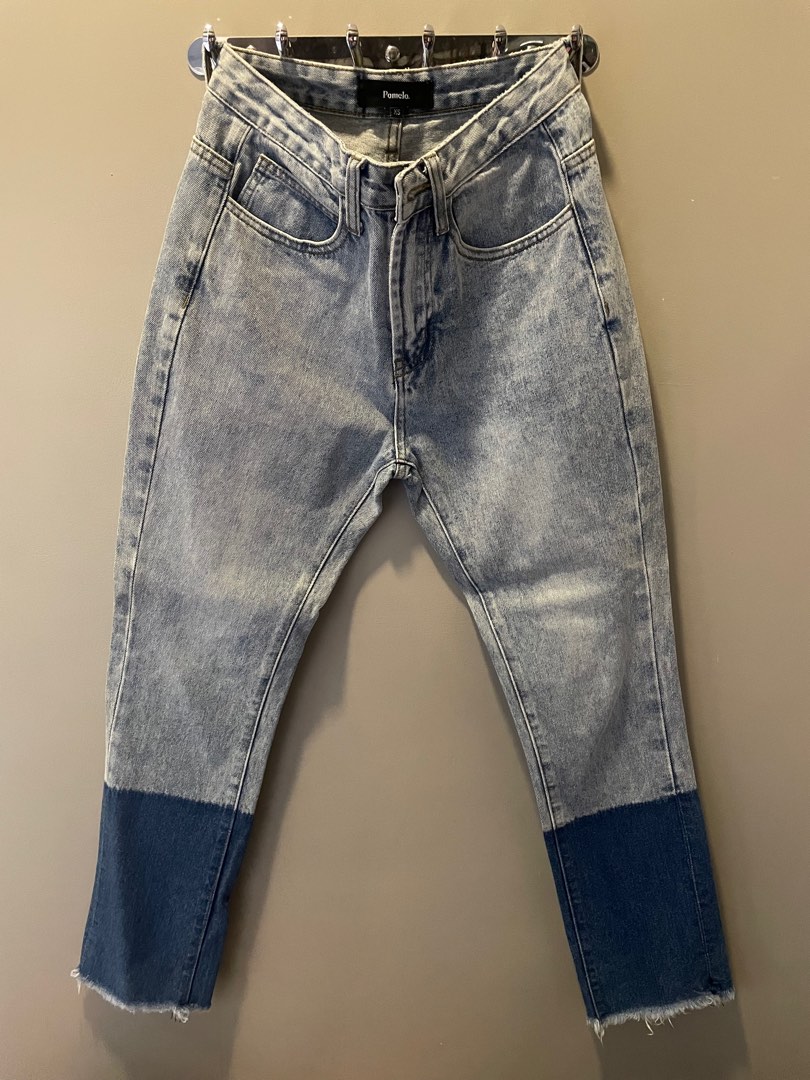 Pomelo 2tone Denims, Women's Fashion, Bottoms, Jeans on Carousell