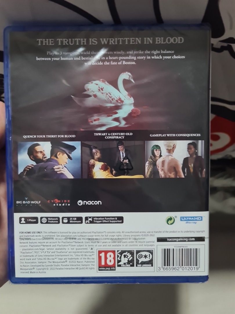 PS5 Vampire The Masquerade - Swansong, Video Gaming, Video Games