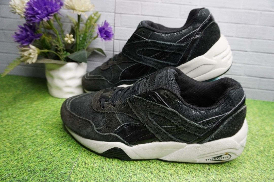 Puma Trinomic X Bape Black Suede R698 Size 38 Insole 24 cm Made in Vietnam