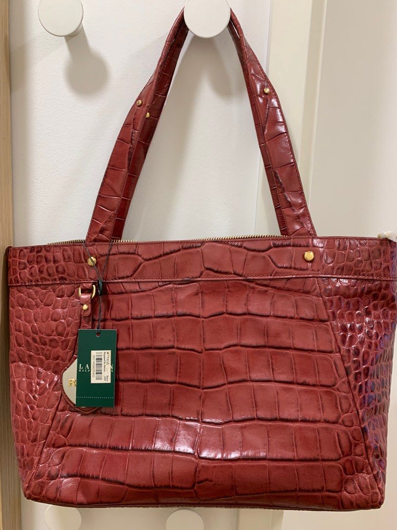 Ralph lauren embossed leather bag outlet