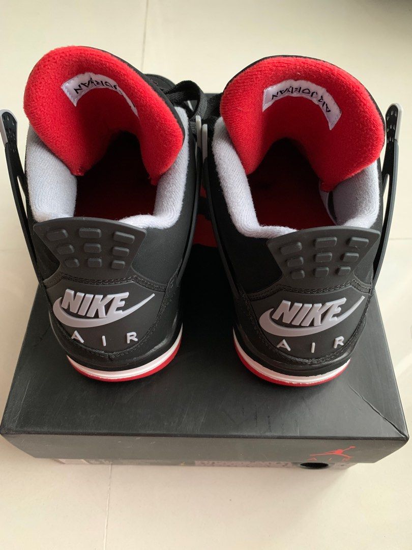 Rare Nike Air Jordan 4 Black Fire Red Us7.5, Men'S Fashion, Footwear,  Sneakers On Carousell