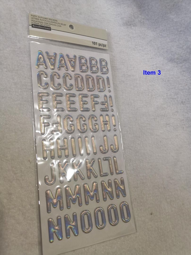Recollections Glitter Rhinestone Letters Alphabet Stickers - 55 ct