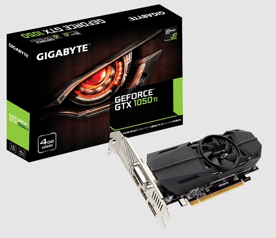 SALE Ideal for SFF GIGABYTE GV N105T 4GL NVIDIA GeForce GTX 1050 Ti 4GB GDDR5 128 bit Dual link DVI I DisplayPort HDMI 2 PCI Express 3.0 LP Low Profile non GPU Power up to 4 Display Computers