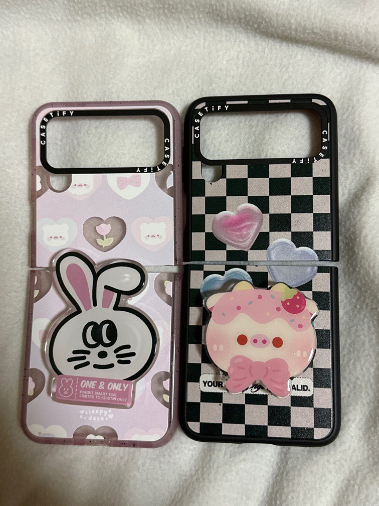 samsung z flip 3 casetify griptok popsocket, Mobile Phones & Gadgets