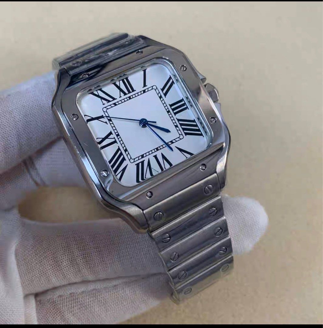 Seiko/Cartier Santos mod watch, Luxury, Watches on Carousell