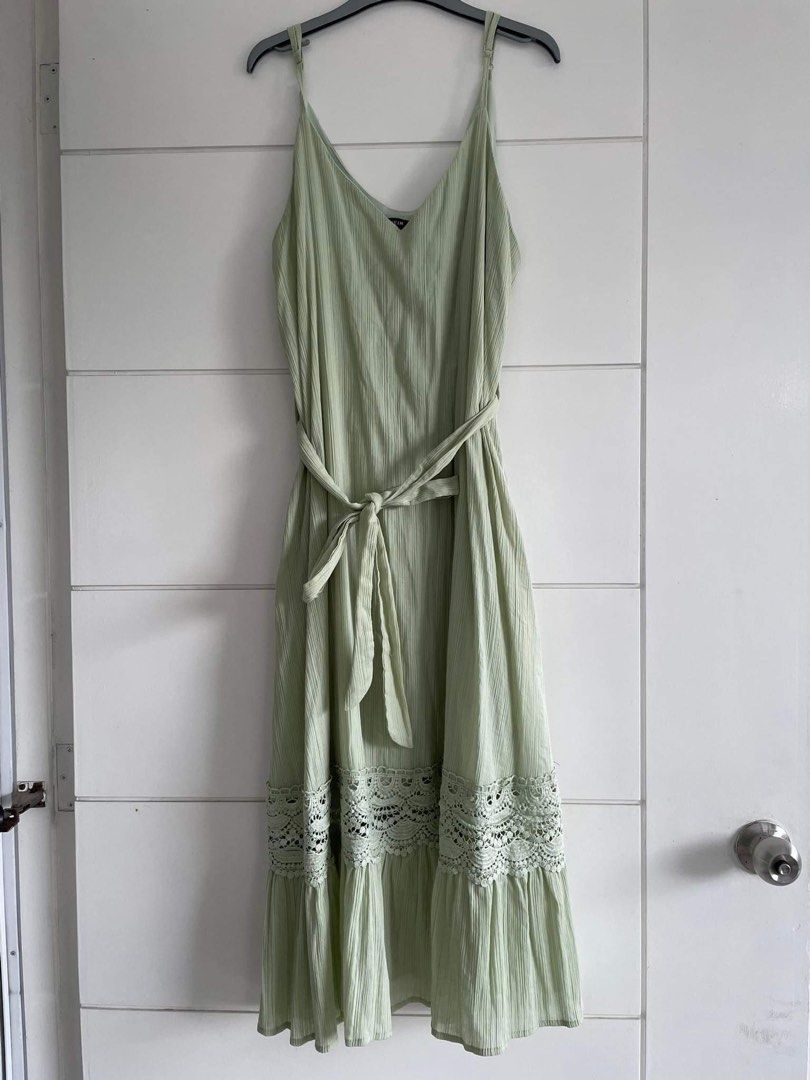 Shein Sage Green Dress, Women's Fashion, Dresses & Sets, Dresses on