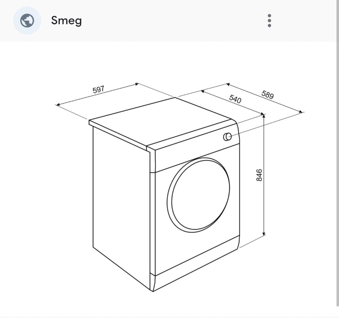 SMEG Tumble Dryer 3 years old, TV & Home Appliances, Washing Machines