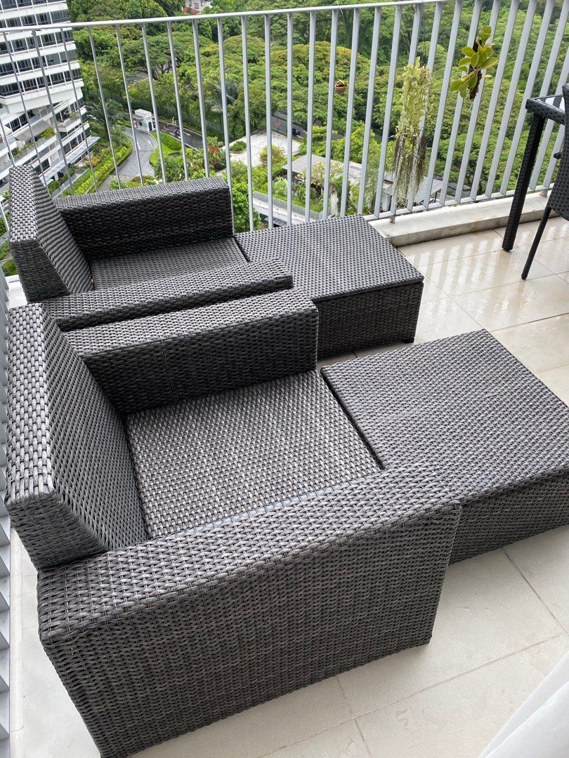 Solleron Ikea outdoor sofa, Furniture & Home Living, Outdoor Furniture