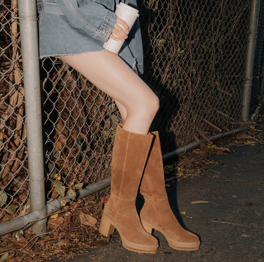 Chocolate discount suede boots