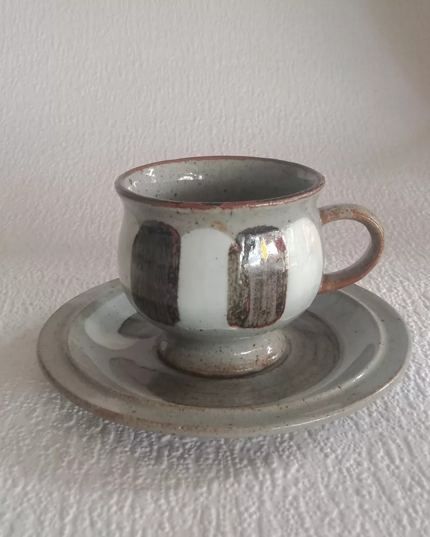 Stoneware cup and saucer set, Furniture & Home Living, Kitchenware & Tableware, Coffee & Tea