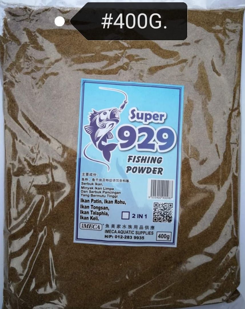 Super 929 Fishing Powder Bait Serbuk Pancing 400g, Sports