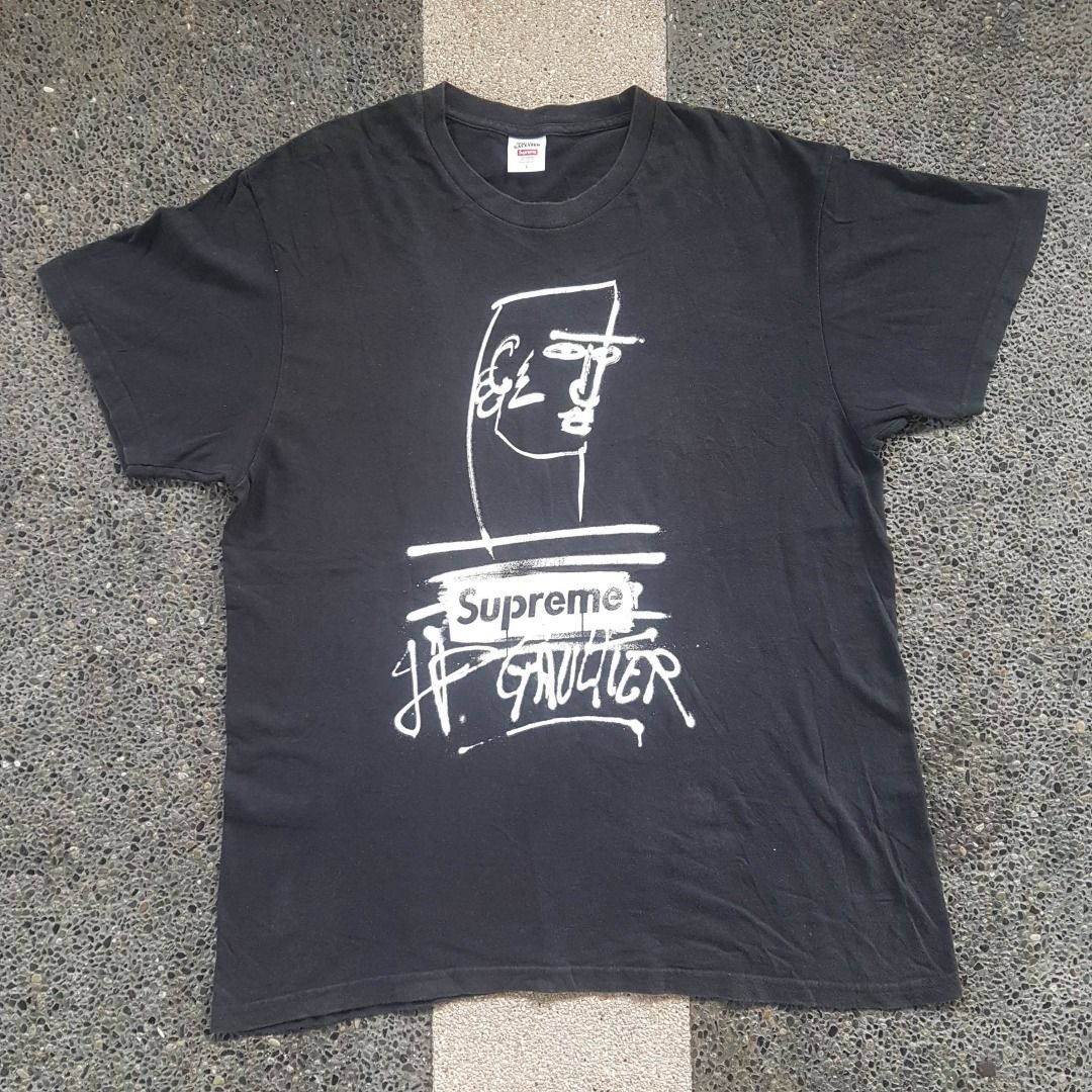 Supreme jean paul gaultier tee black clearance