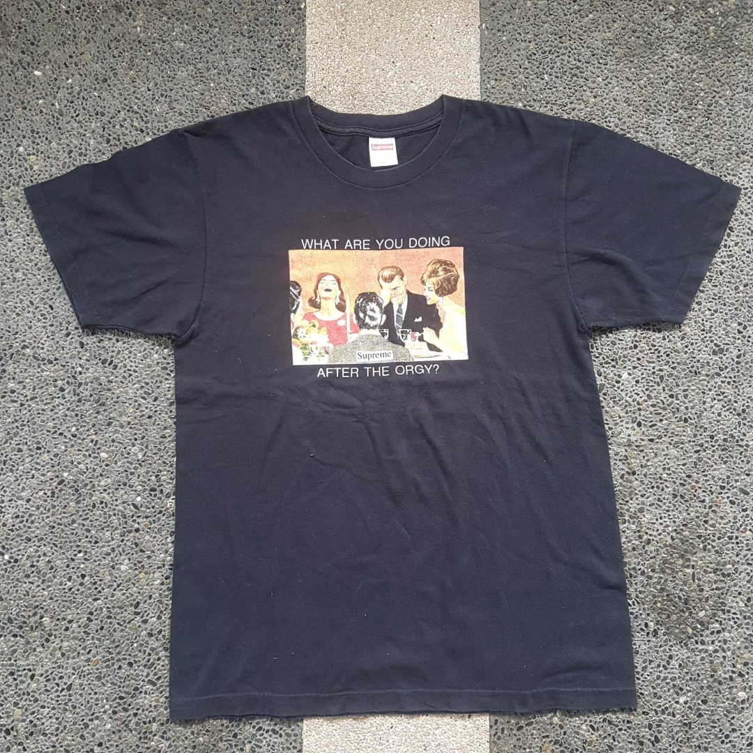 Supreme Orgy Tee Men s Fashion Tops Sets Formal Shirts on