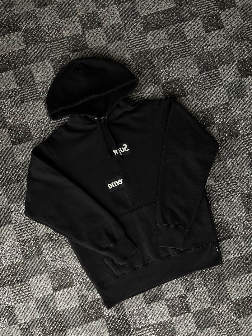 SUPREME X CDG SPLIT BOX LOGO HOODIE