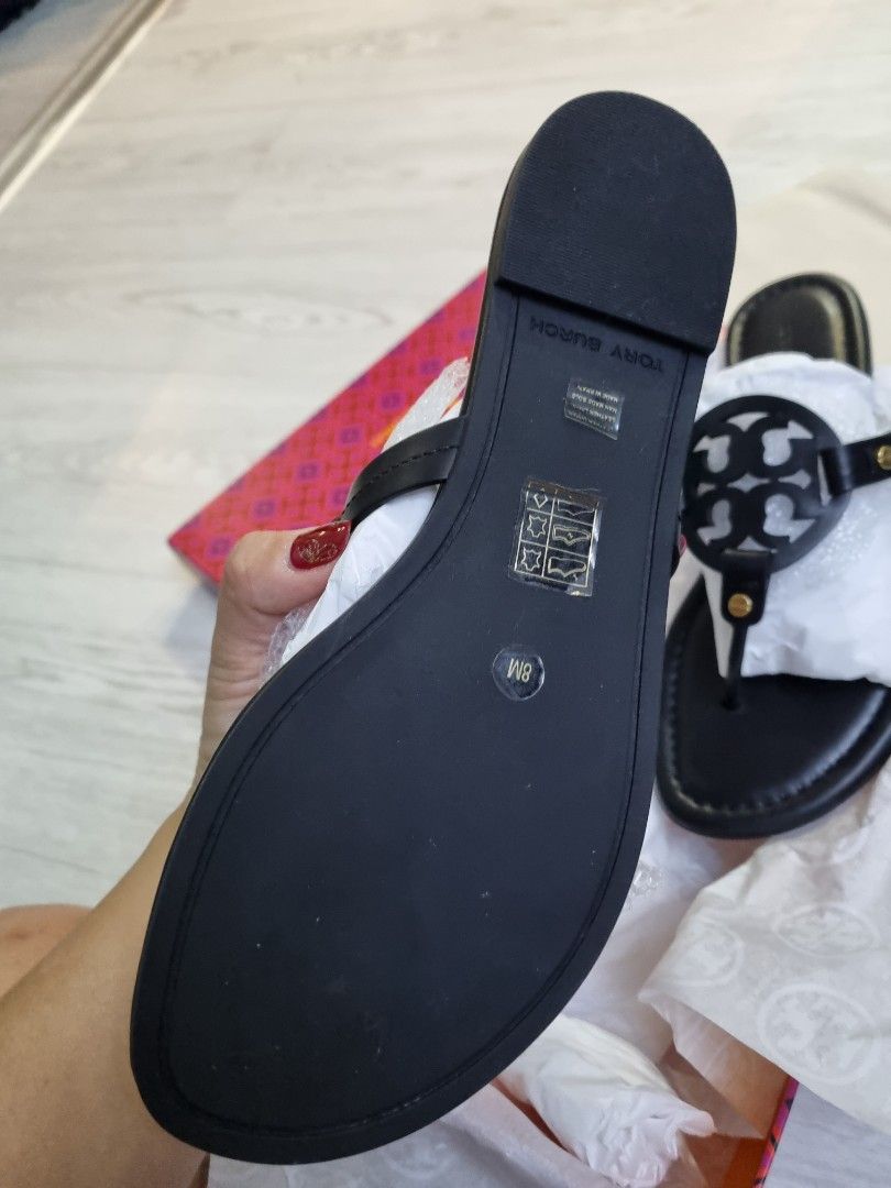 Tory burch 2025 miller sandals black