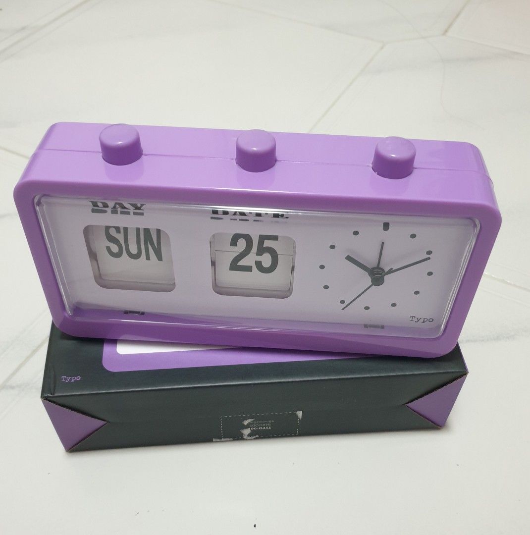 TYPO Retro Flip Clock, Furniture & Home Living, Home Decor, Clocks on