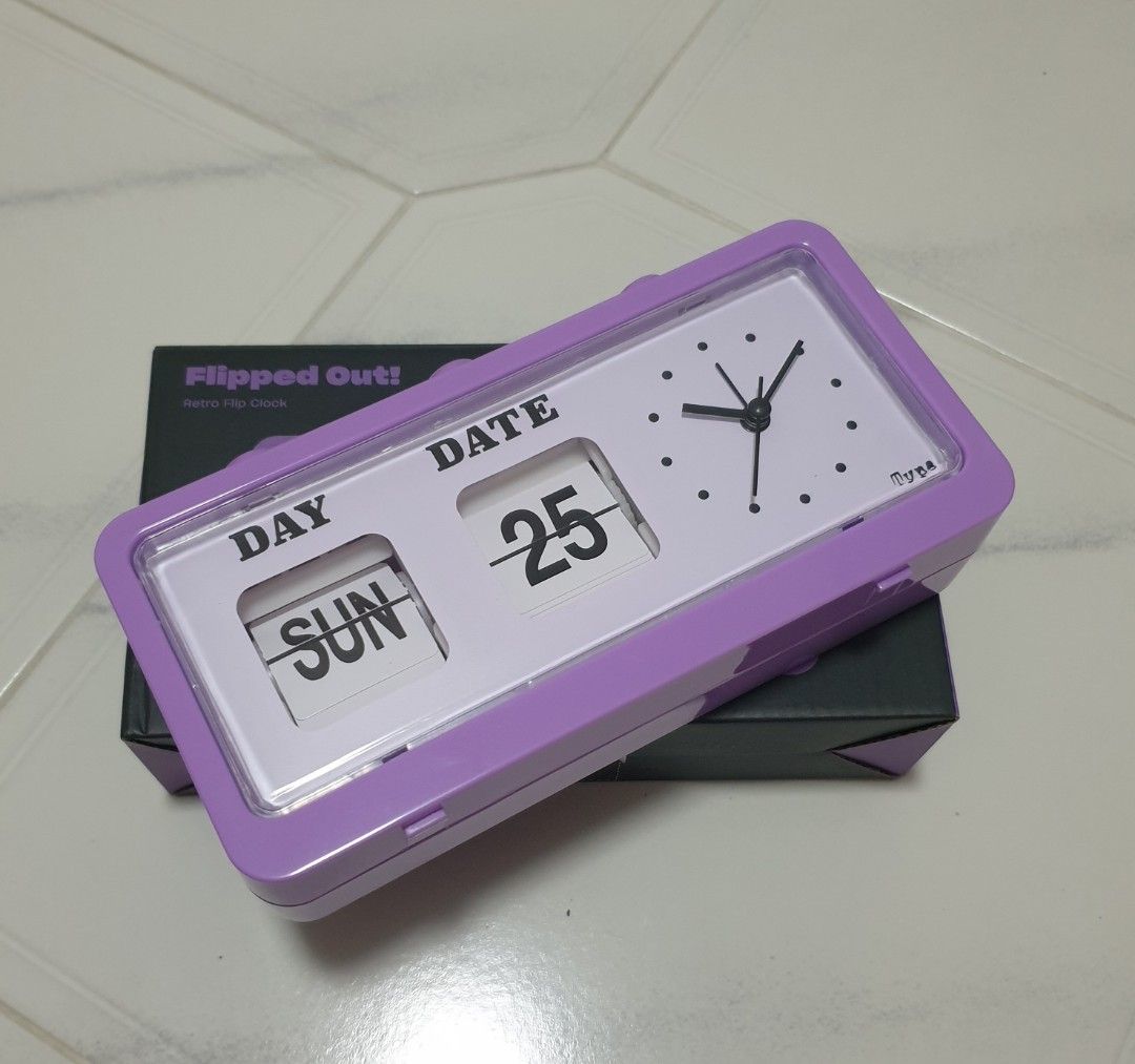 TYPO Retro Flip Clock, Furniture & Home Living, Home Decor, Clocks on