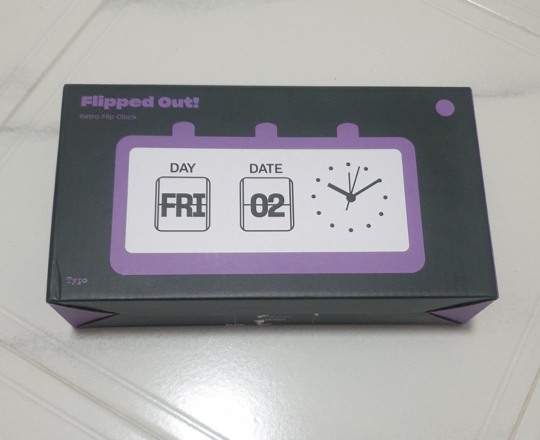 TYPO Retro Flip Clock, Furniture & Home Living, Home Decor, Clocks on