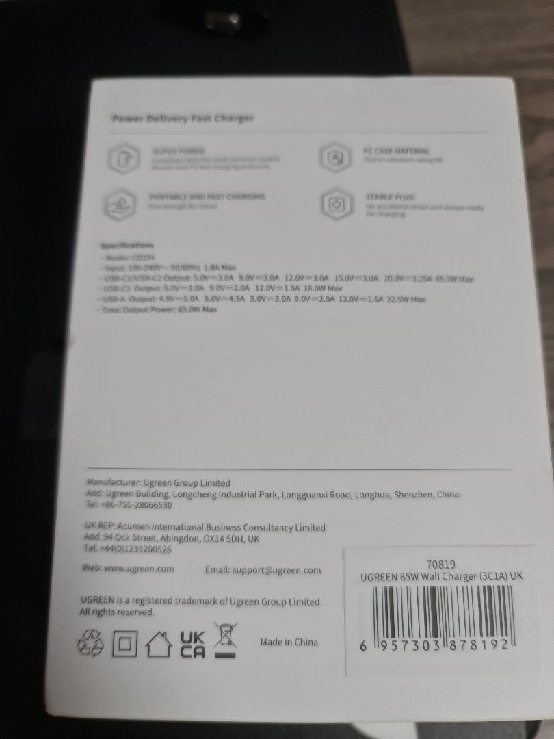 UGreen 65W Gan Charger, Mobile Phones & Gadgets, Mobile & Gadget ...