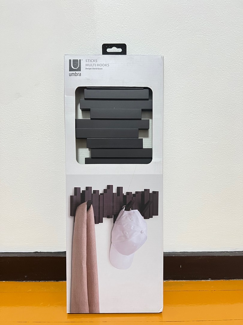 Umbra Wandkapstok Sticks - Met 8 Ophanghaken - Wit
