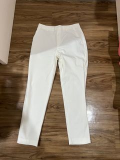 Uniqlo White Straight Cut Pants