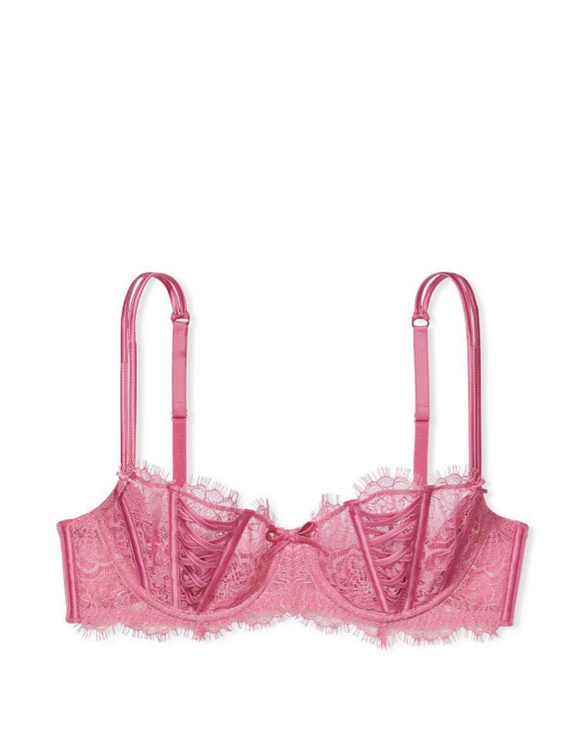Victoria's Secret Wicked Unlined Lace-up Balconette Bra Size: 38D