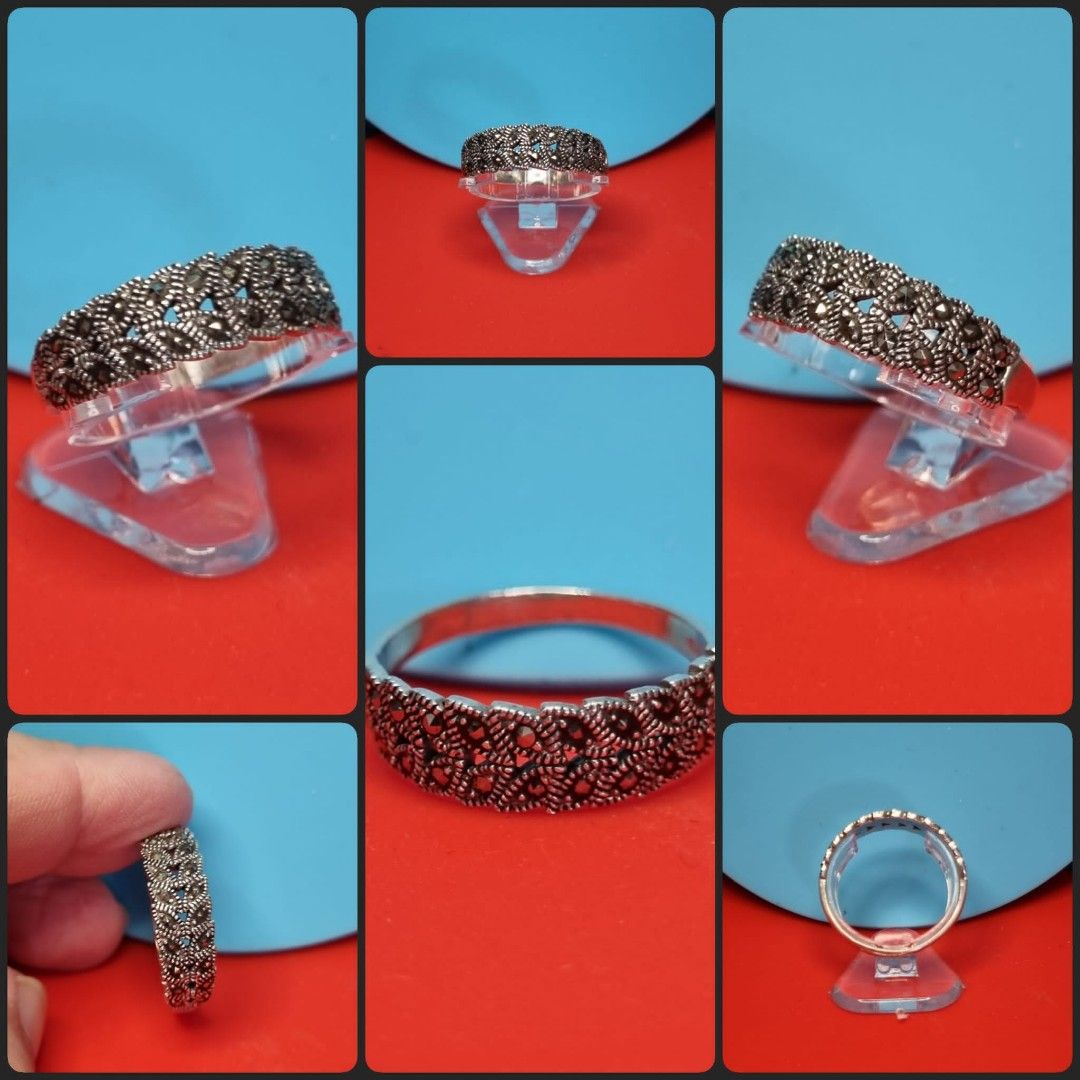 Marcasite wedding clearance rings