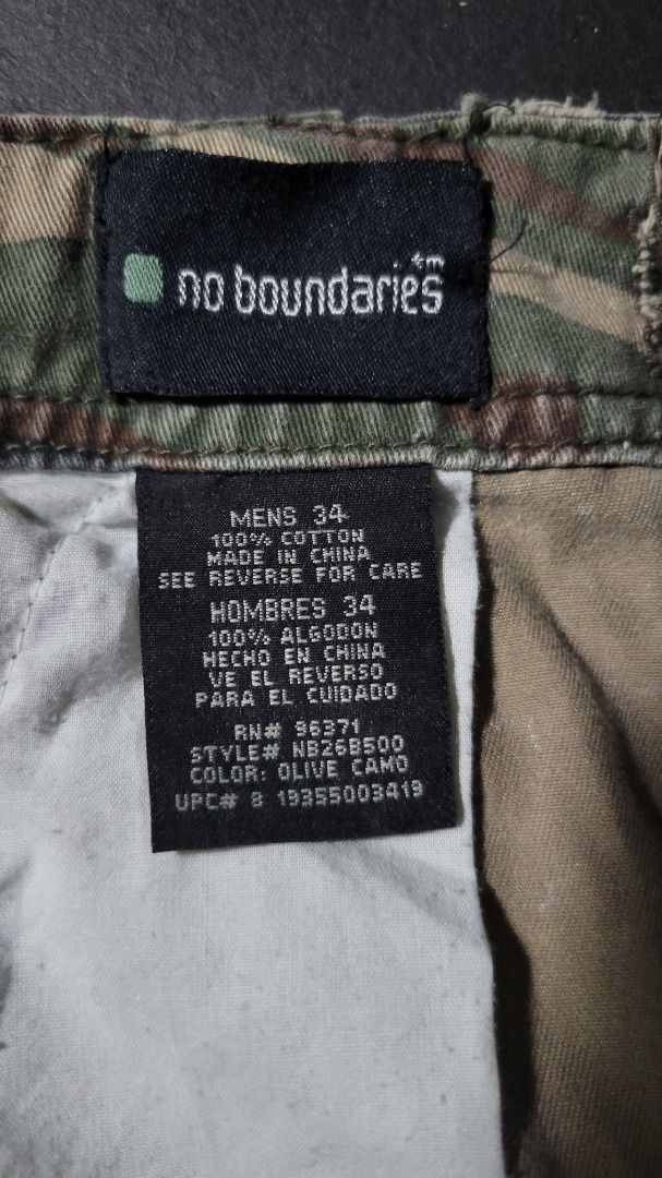 W34 Men s No Boundaries Camouflaged Cargo Shorts Size 34 Men s Fashion Bottoms Shorts on Carousell