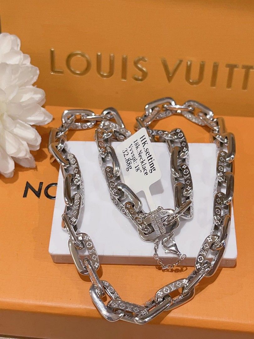 LV EDGE NECKLACE 18 & 20 HKSETTING, Women's Fashion, Jewelry &  Organizers, Necklaces on Carousell