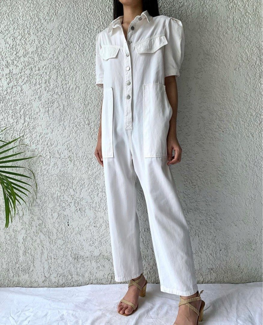 White hotsell polo jumpsuit