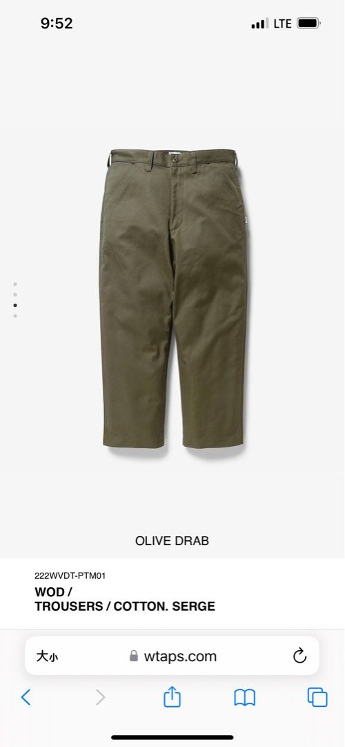 待望の再入荷 22AW WTAPS WOD / TROUSERS / COTTON - パンツ