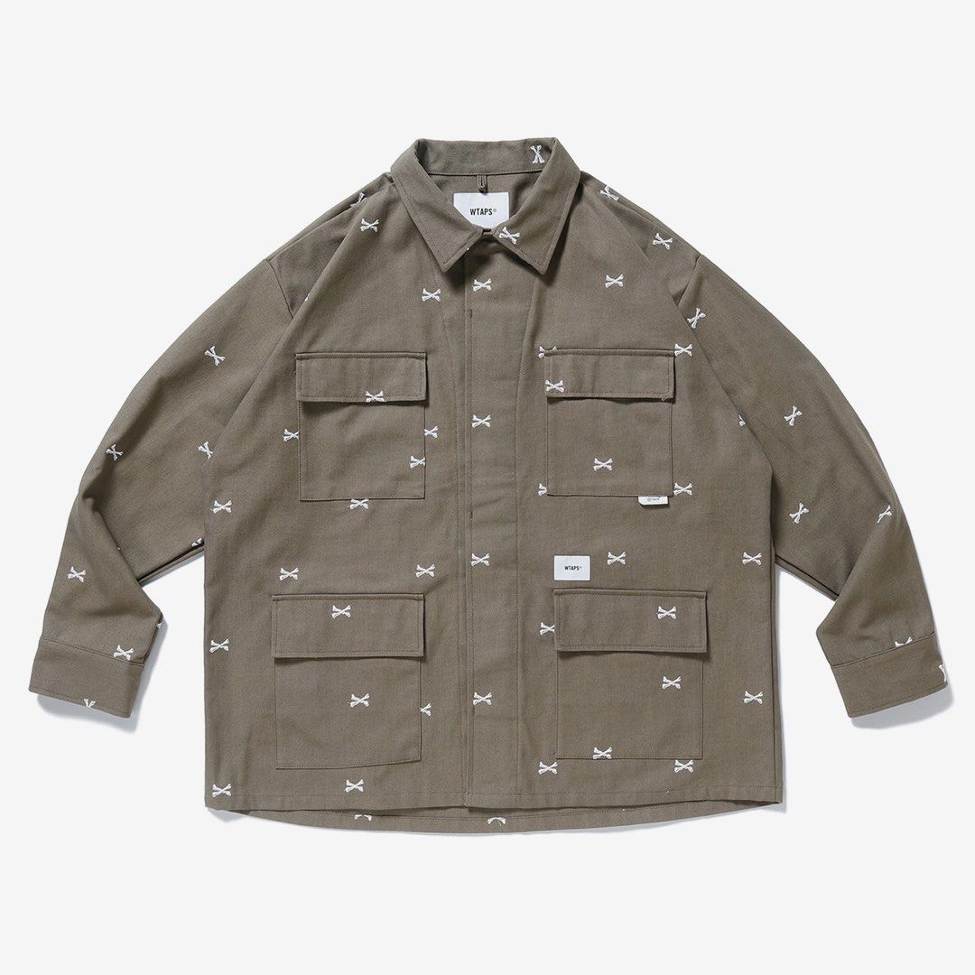 WTAPS JUNGLE 01 / LS / COTTON. OXFORD. TEXTILE 骨頭四袋22SS