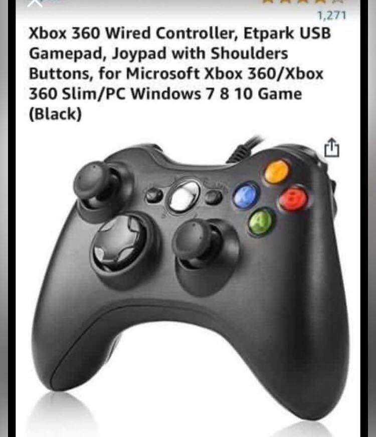 Xbox360 controller Wired, Video Gaming, Gaming Accessories, Controllers