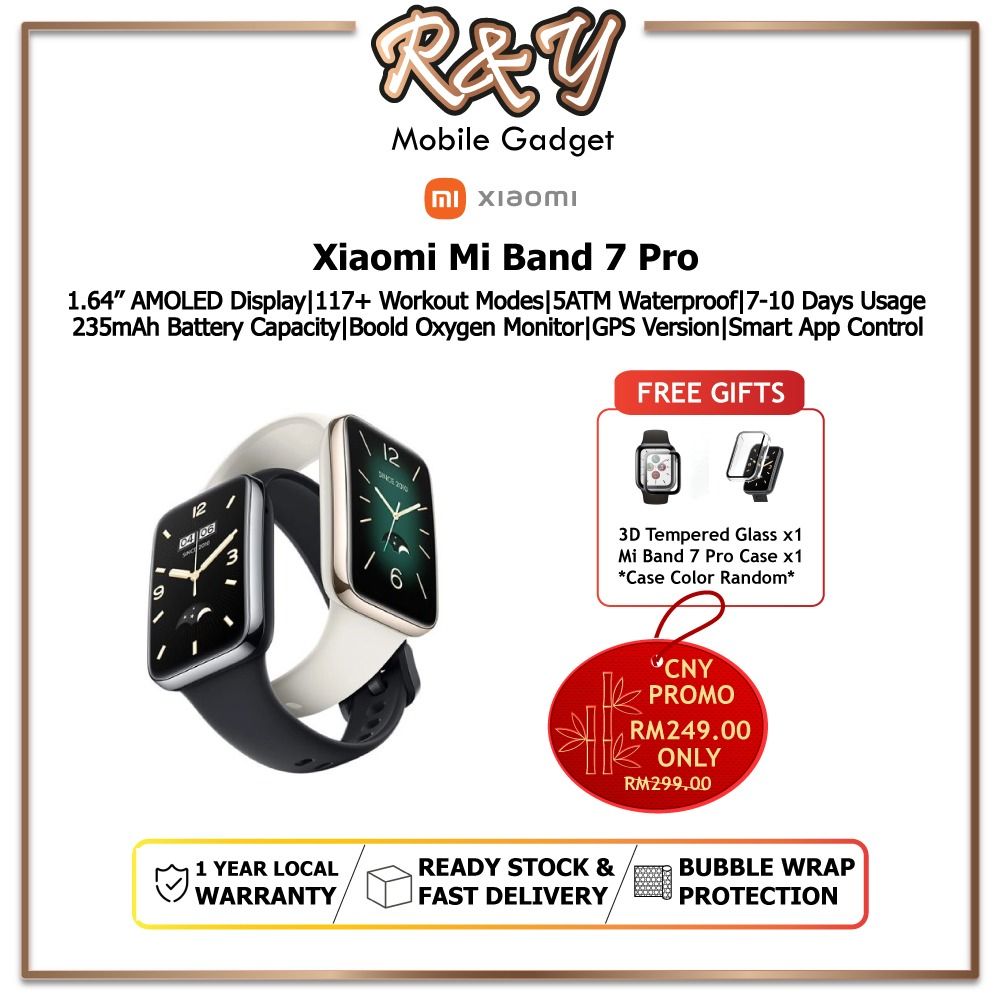 New Xiaomi Mi Band 7 Pro With GPS Smart Bracelet AMOLED Screen