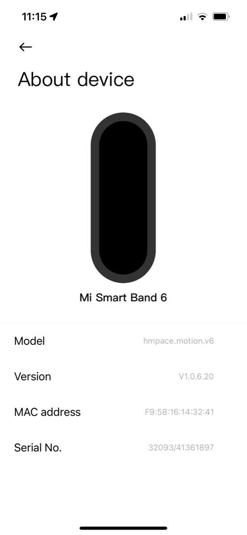 V1 0.6 16 mi band 6 clearance