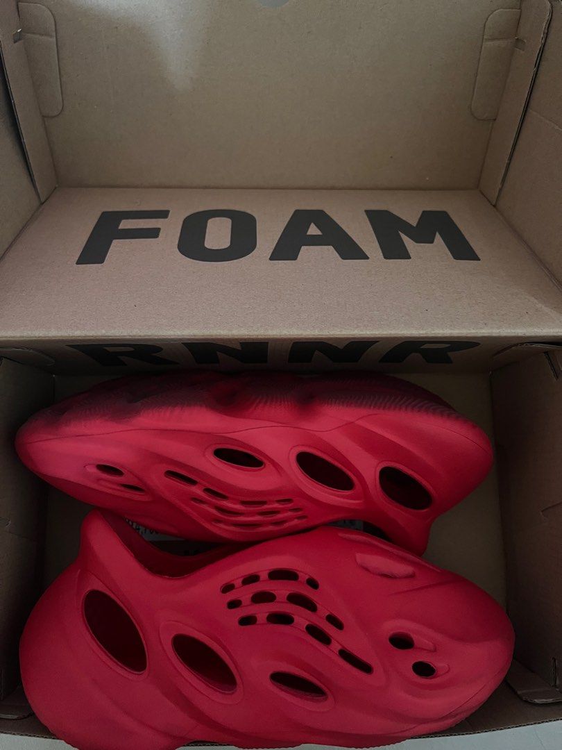 yeezy vermillion foam runner