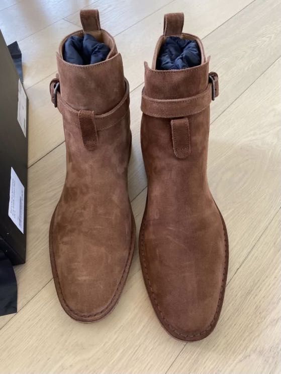 Yves Saint Laurent Suede boots Nino 10 Jodhpur Crepe Sole