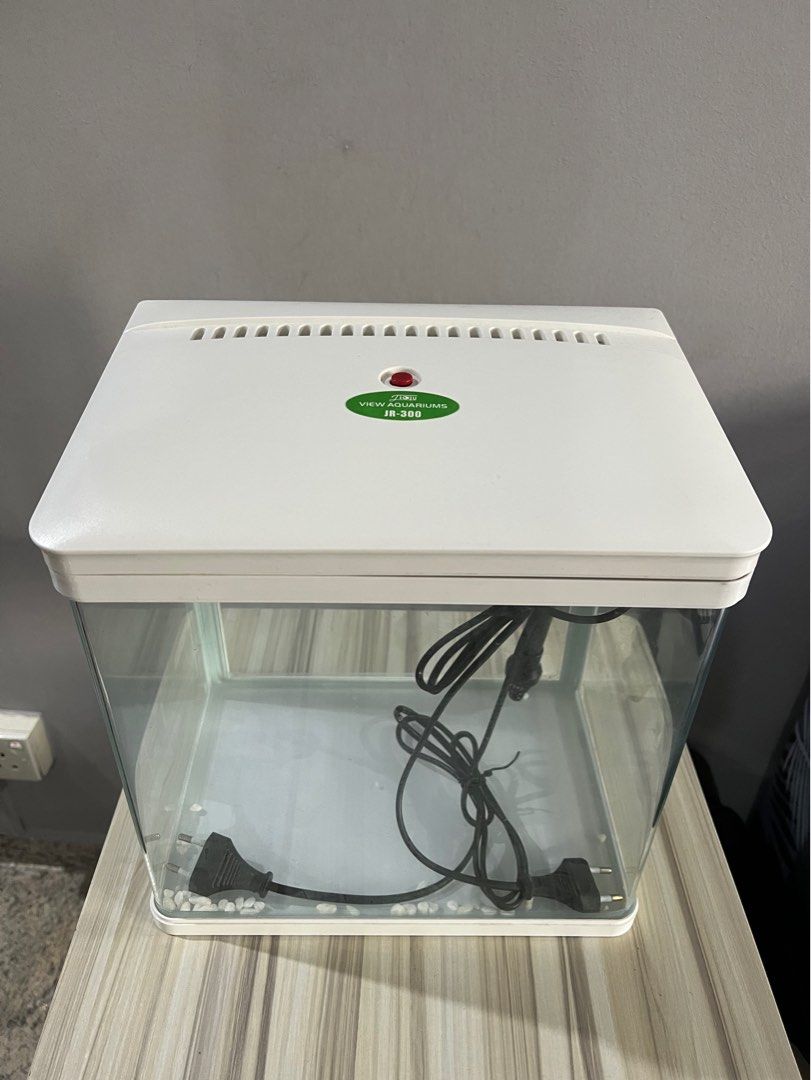 1.2 Gallon Aquarium Starter Kits , Aquariums Square Fish Tank with LED