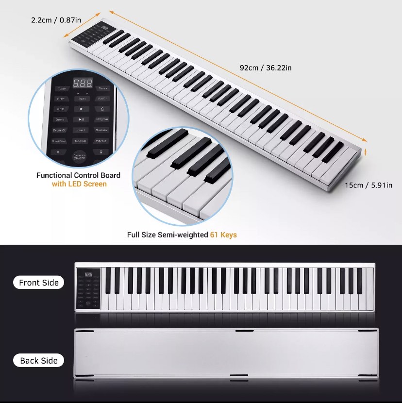 61 keys keyboard piano, Hobbies & Toys, Music & Media, Musical
