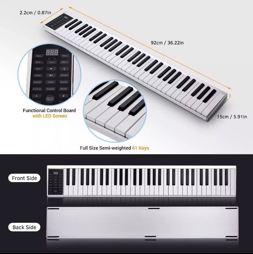 61 keys keyboard piano, Hobbies &amp; Toys, Music &amp; Media, Musical ...