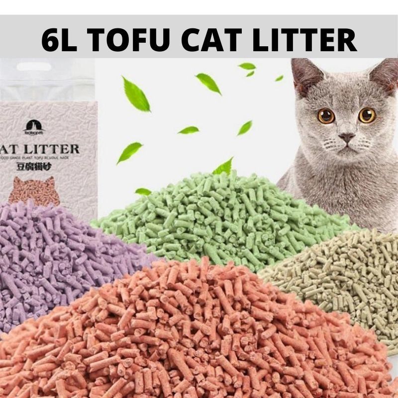 6L Cat Litter Tofu Biodegradable Flushable Toilet Quick Dissolve Plant